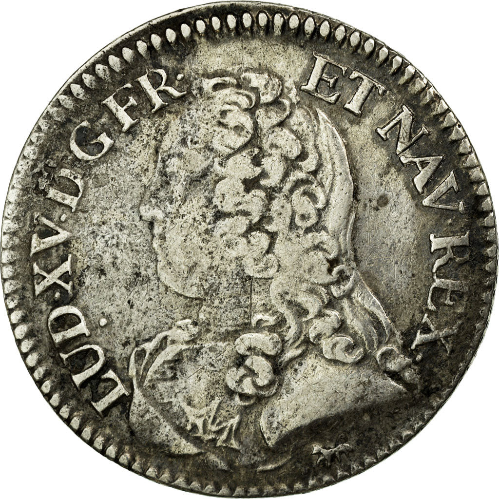 Coin, France, Louis XV, 1/5 Écu aux branches d'olivier, 24 Sols, 1/5 ECU, 1726