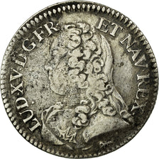 Coin, France, Louis XV, 1/5 Écu aux branches d'olivier, 24 Sols, 1/5 ECU, 1726