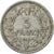 Moneda, Francia, Lavrillier, 5 Francs, 1945, Paris, BC+, Aluminio, KM:888b.1
