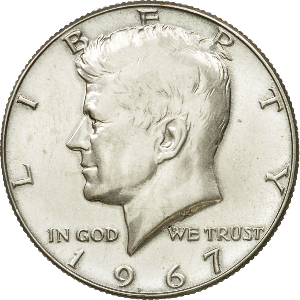 Coin, United States, Kennedy Half Dollar, Half Dollar, 1967, U.S. Mint
