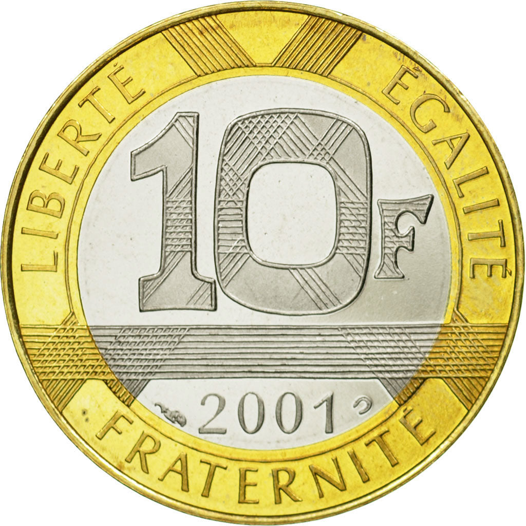 Moneta, Francia, Génie, 10 Francs, 2001, FDC, Alluminio-bronzo, KM:964.2