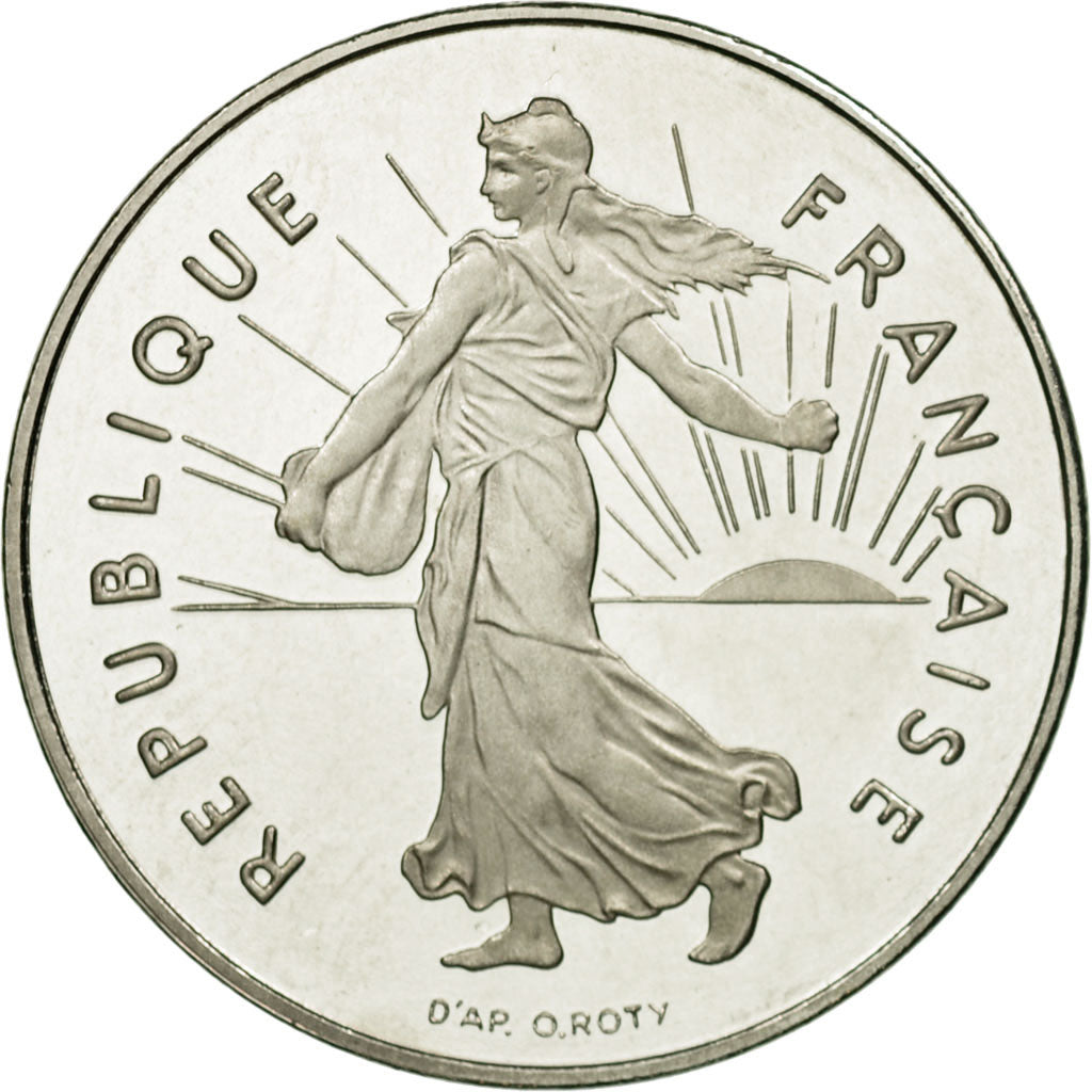 Moneta, Francja, Semeuse, Franc, 2001, MS(65-70), Nikiel, KM:925.2, Gadoury:474b