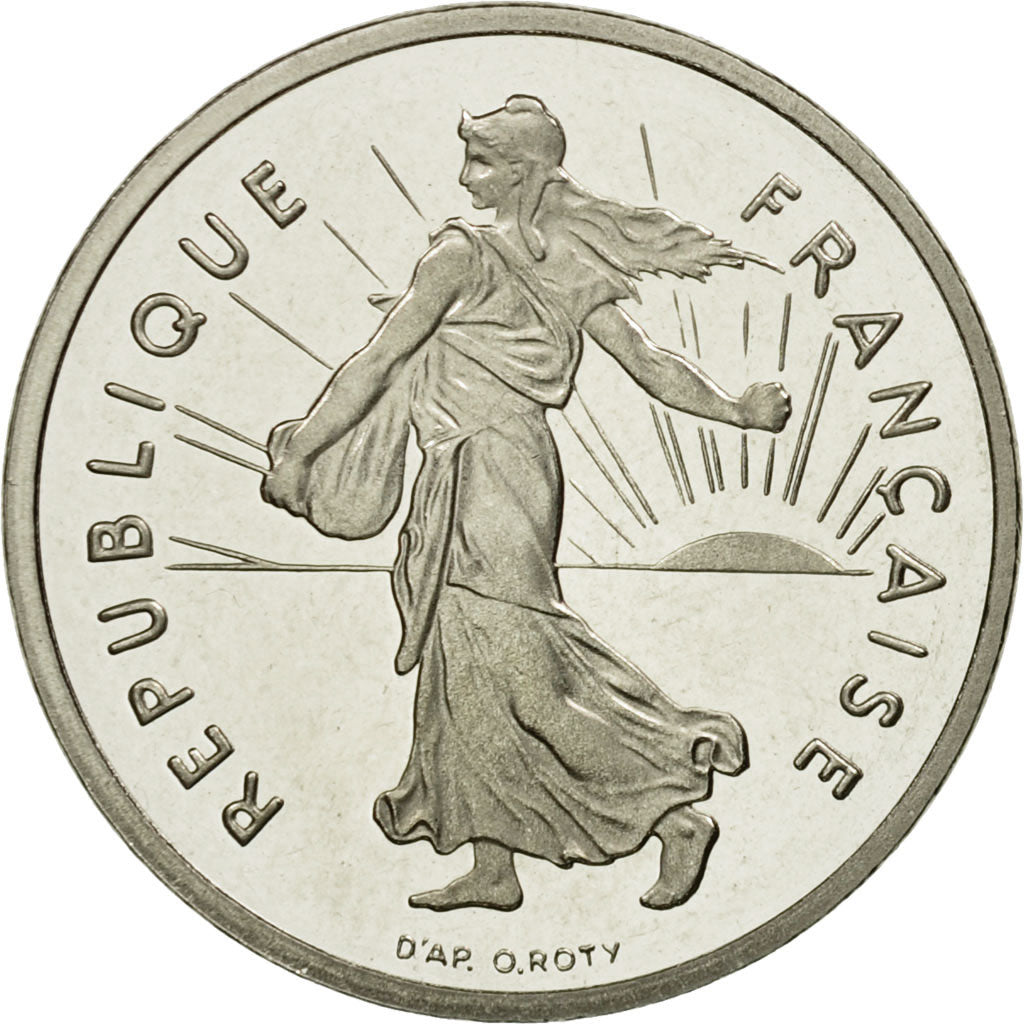 Moneda, Francia, Semeuse, 1/2 Franc, 2001, FDC, Níquel, KM:931.2, Gadoury:429a