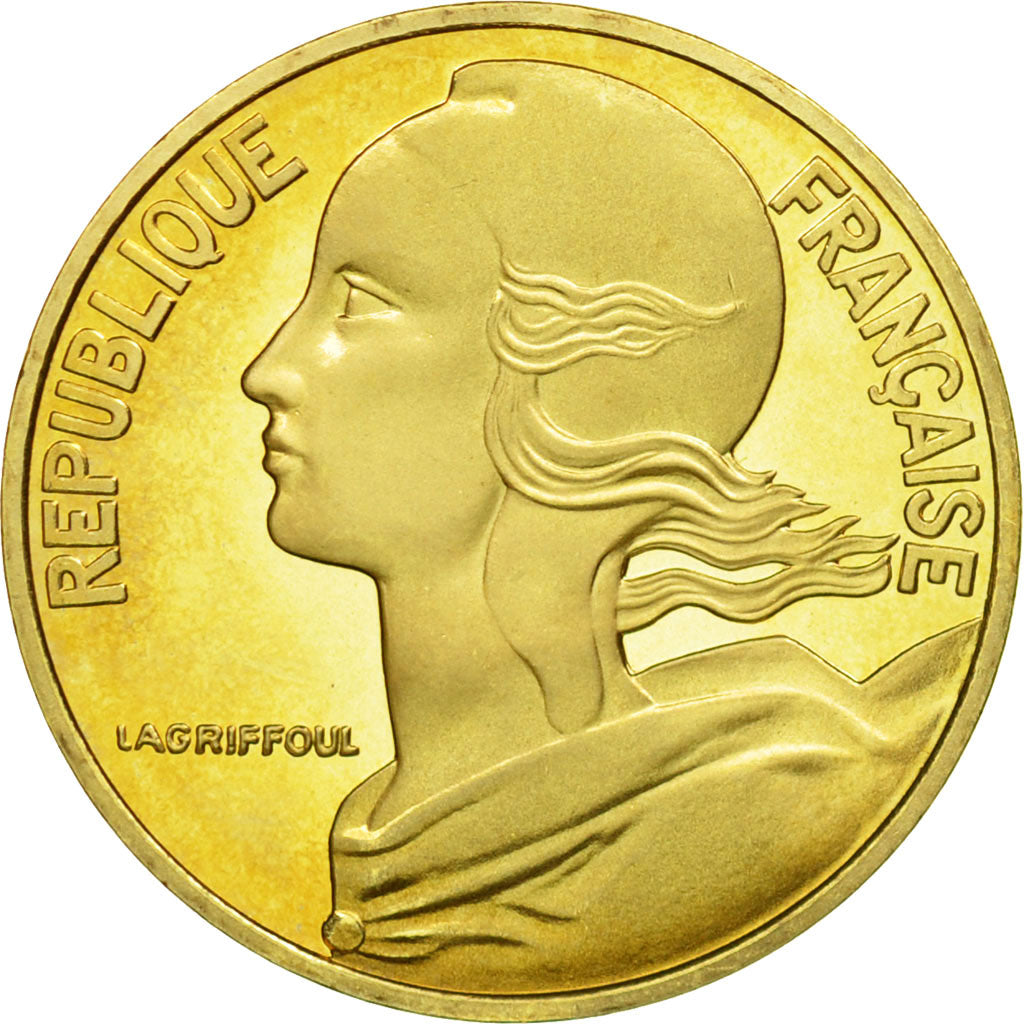 Munten, Frankrijk, Marianne, 10 Centimes, 2001, Paris, FDC, Aluminum-Bronze