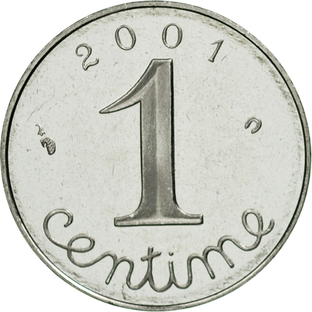 Monnaie, France, Épi, Centime, 2001, Paris, FDC, Stainless Steel, Gadoury:91b