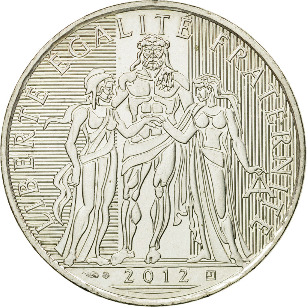 France, 10 Euro, 2012, AU(55-58), Silver, KM:2073