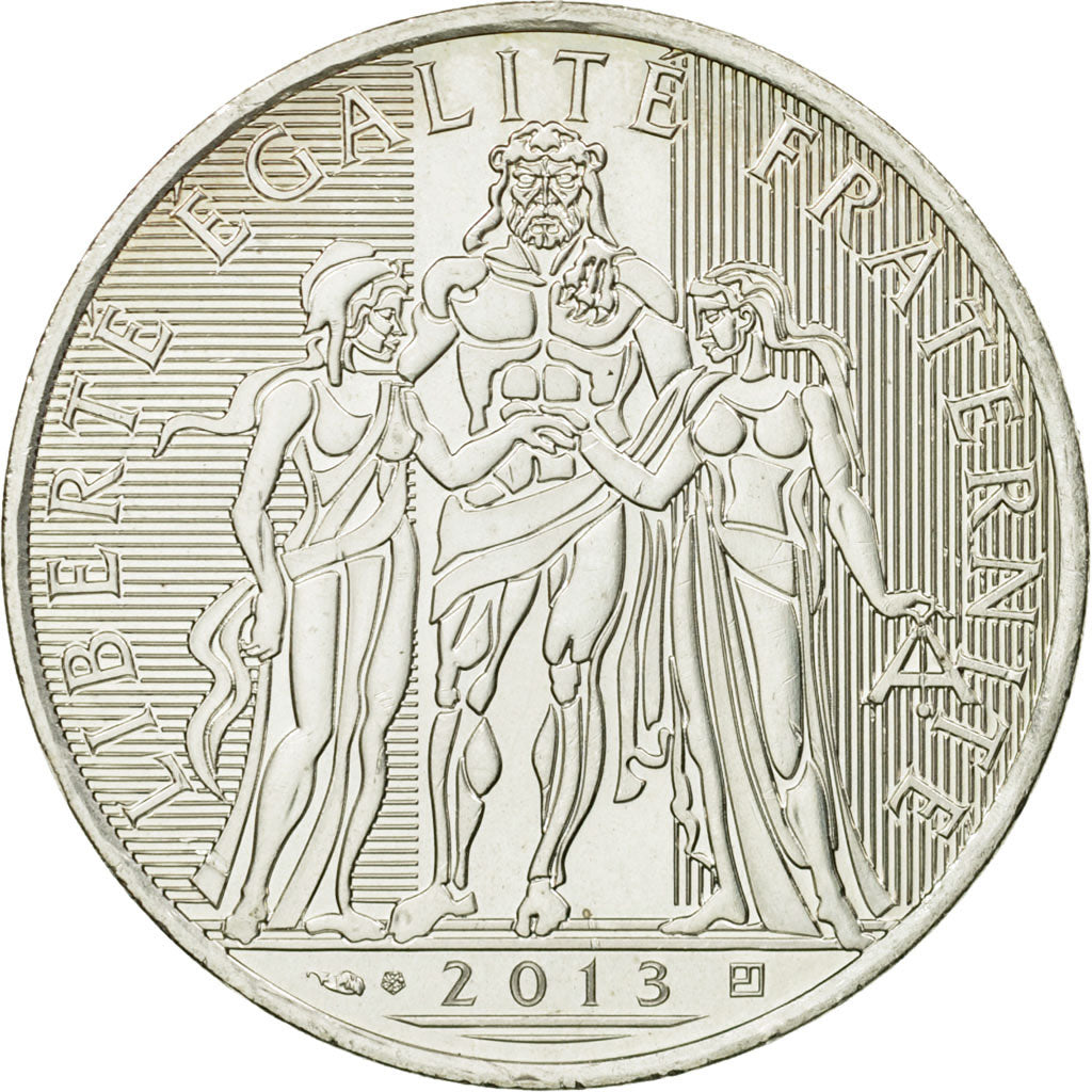 France, 10 Euro, 2013, AU(55-58), Silver, KM:2073