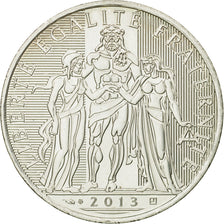 France, 10 Euro, 2013, AU(55-58), Silver, KM:2073