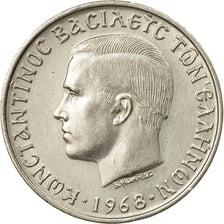 Coin, Greece, Constantine II, 10 Drachmai, 1968, EF(40-45), Copper-nickel, KM:96