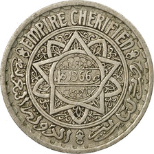 Coin, Morocco, Mohammed V, 20 Francs, 1946, Paris, EF(40-45), Copper-nickel