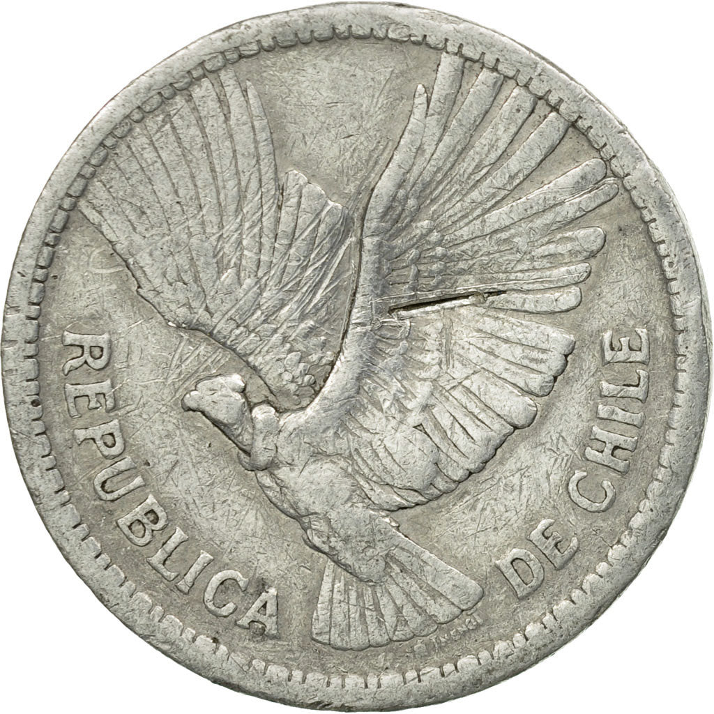 Coin, Chile, 10 Pesos, 1958, EF(40-45), Aluminum, KM:181