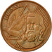 Moneda, Brasil, 5 Centavos, 2001, MBC, Cobre chapado en acero, KM:648