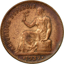 Coin, Spain, 50 Centimos, 1937, VF(30-35), Copper, KM:754.1