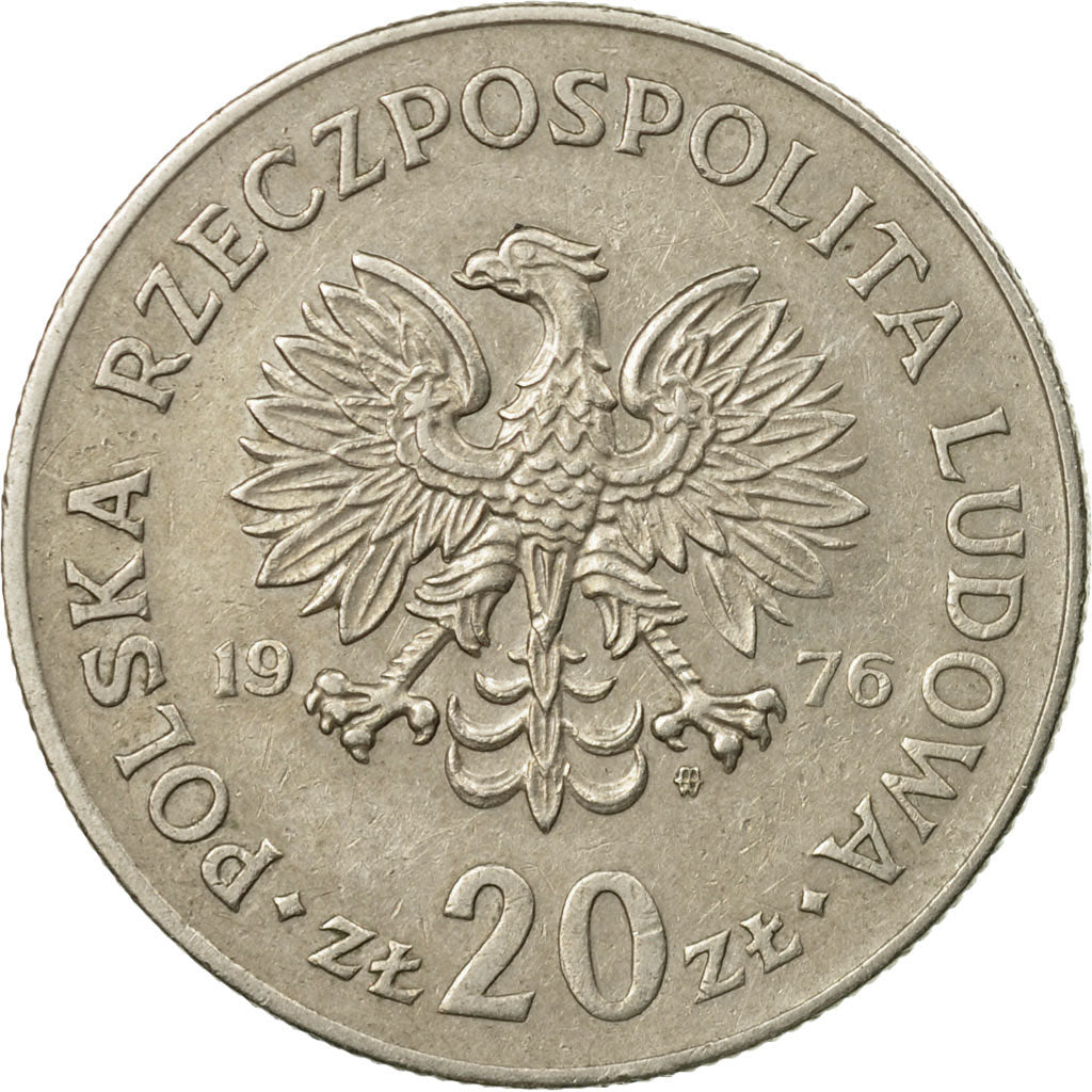 Coin, Poland, 20 Zlotych, 1976, VF(30-35), Copper-nickel, KM:67