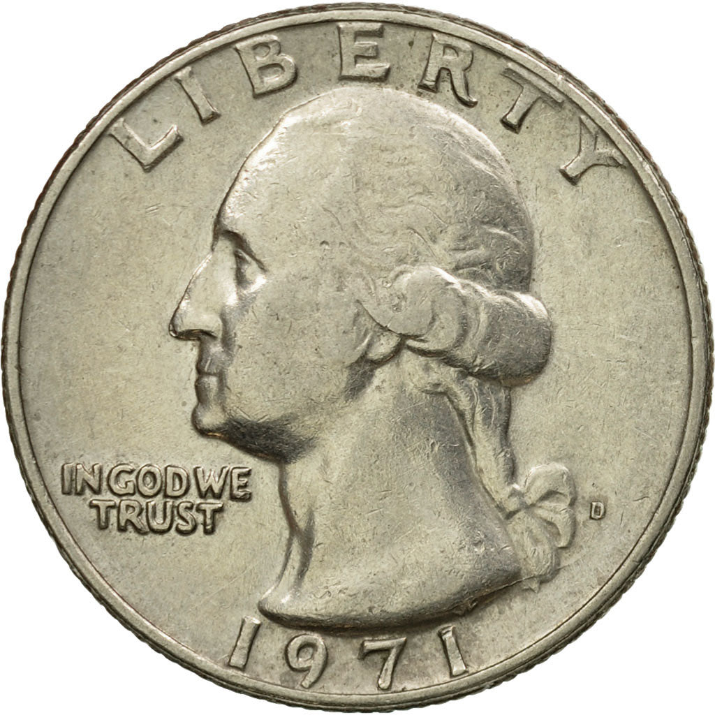Coin, United States, Washington Quarter, Quarter, 1971, U.S. Mint, Denver