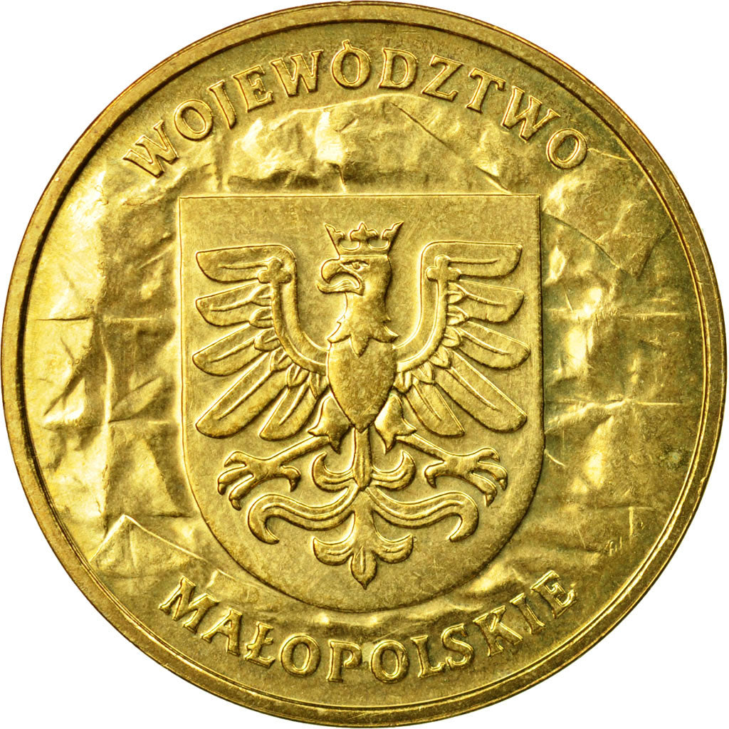 Coin, Poland, 2 Zlote, 2004, Warsaw, AU(55-58), Brass, KM:488