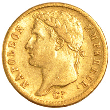 FRANCE, Napoléon I, 20 Francs, 1813, Lille, KM #695.10, EF(40-45), Gold, Gadoury