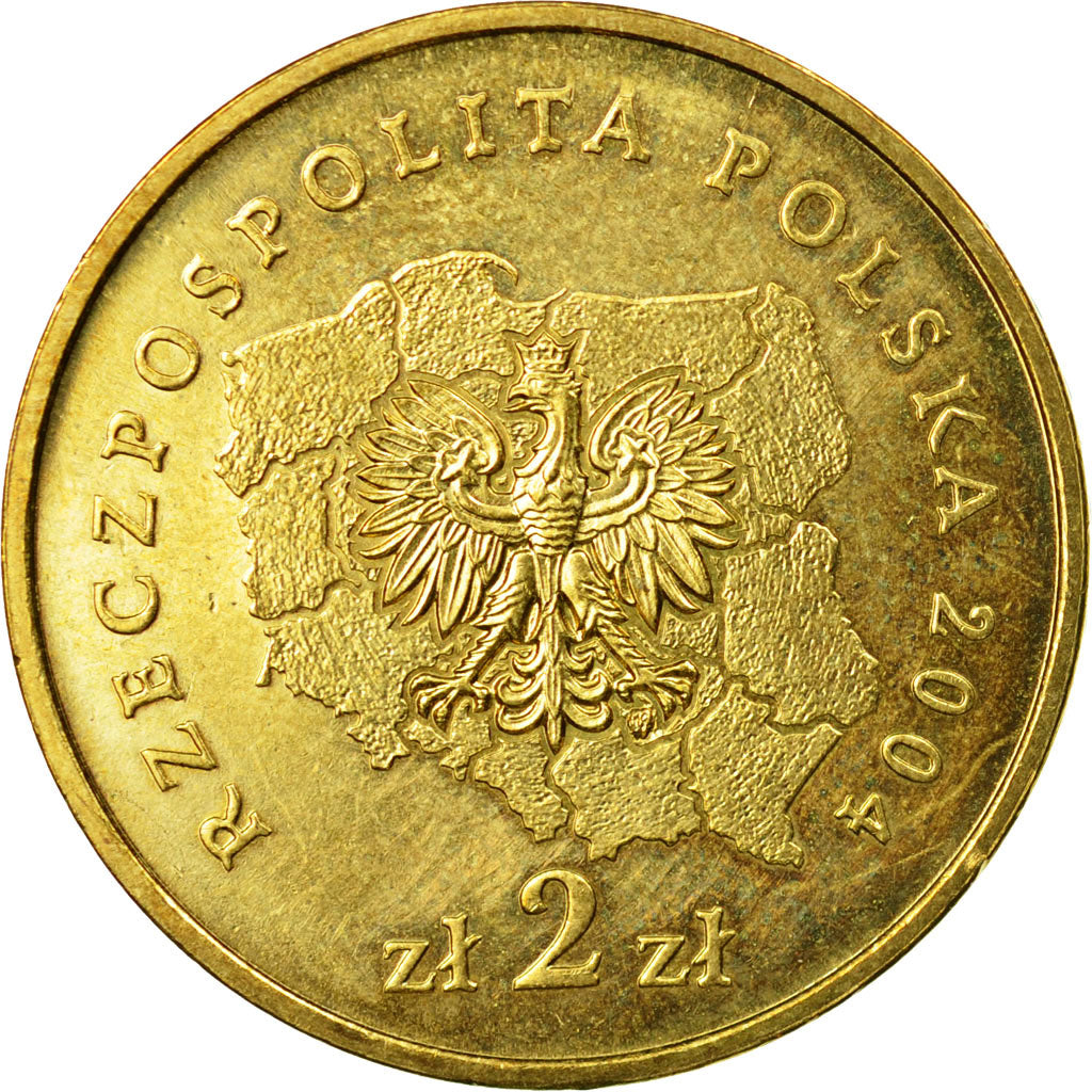 Monnaie, Pologne, 2 Zlote, 2004, Warsaw, SUP, Laiton, KM:485