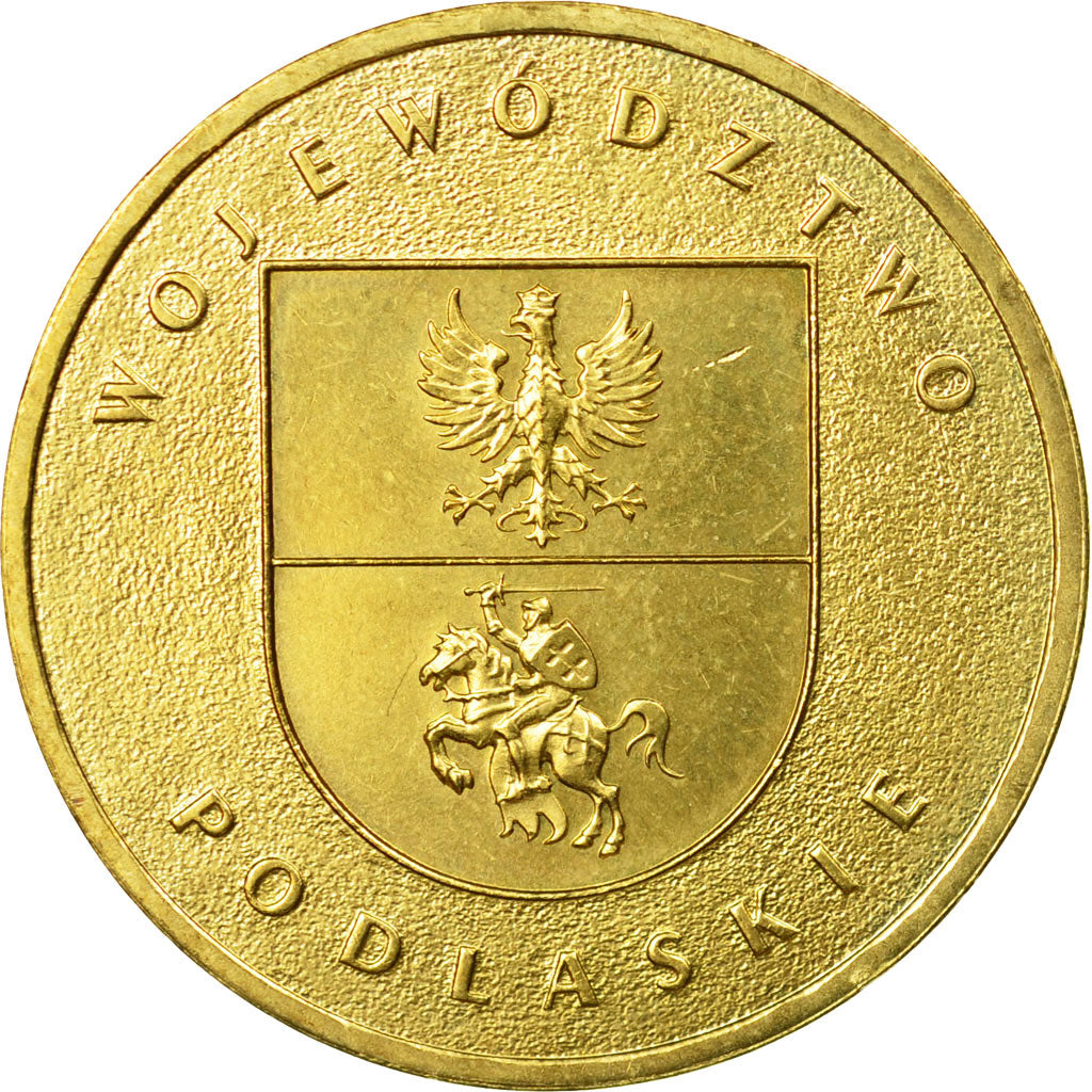 Coin, Poland, 2 Zlote, 2004, Warsaw, AU(55-58), Brass, KM:491