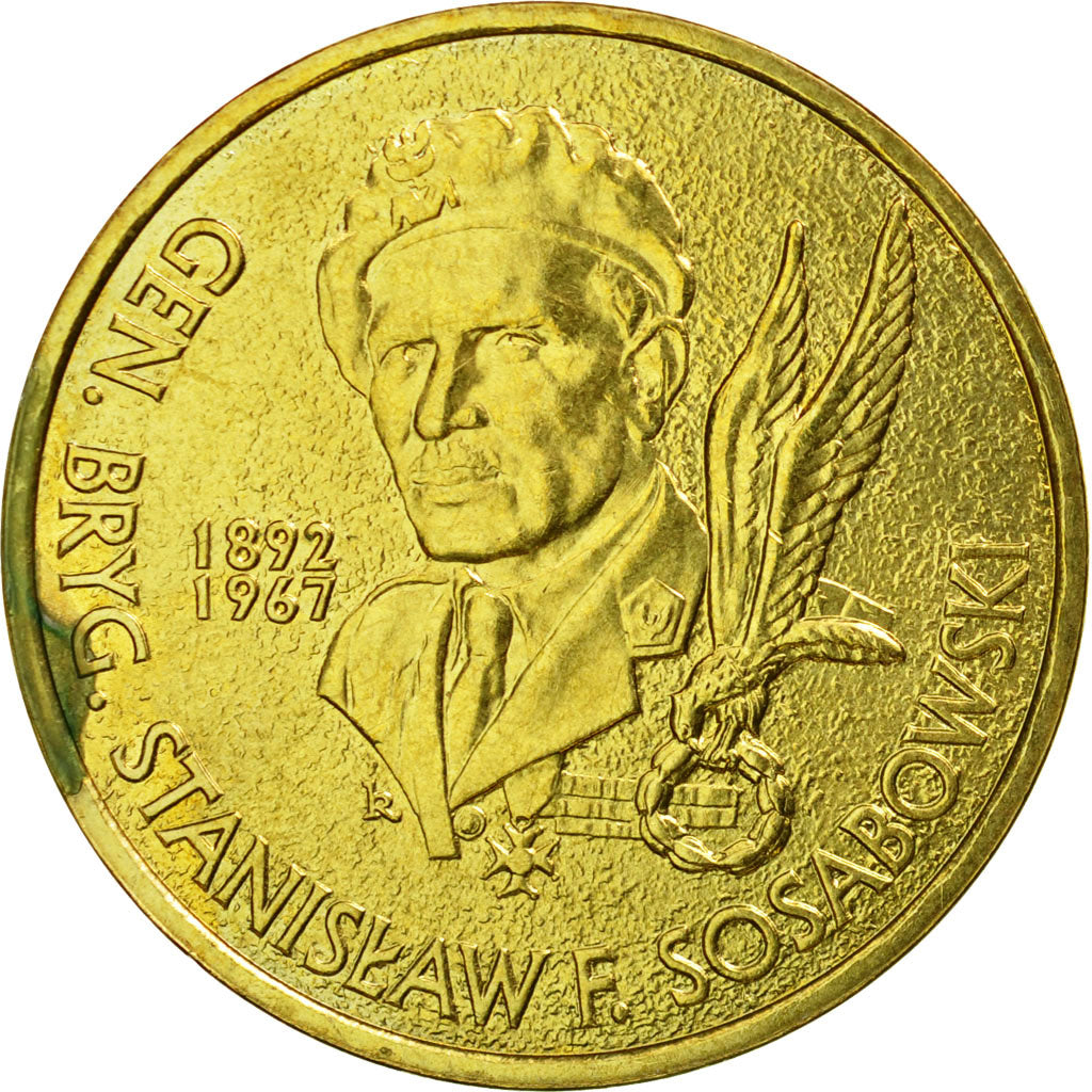 Coin, Poland, 2 Zlote, 2004, Warsaw, AU(50-53), Brass, KM:499