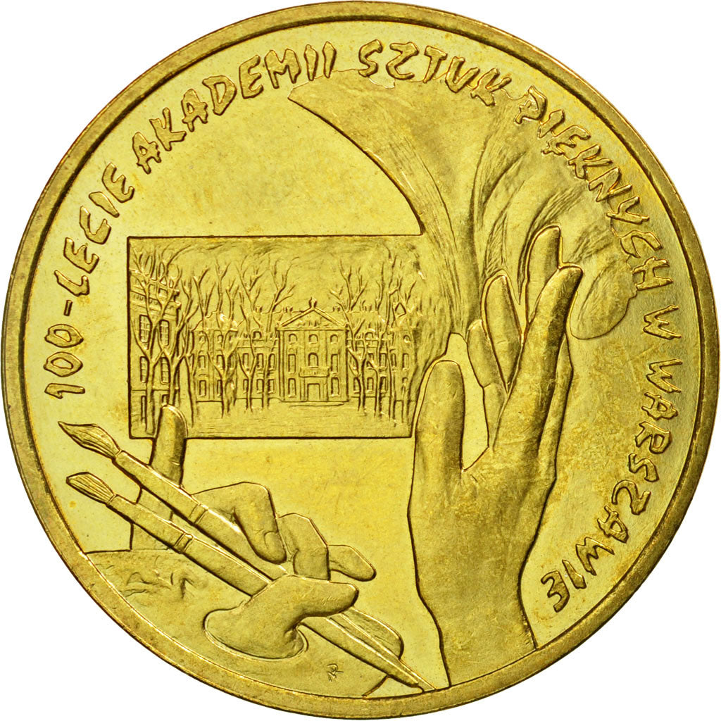 Coin, Poland, 2 Zlote, 2004, Warsaw, AU(55-58), Brass, KM:509