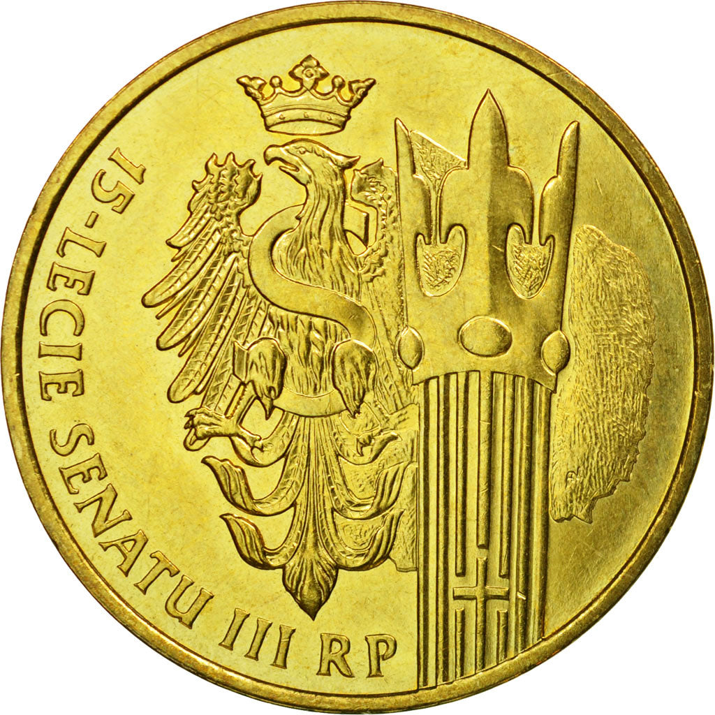 Coin, Poland, 2 Zlote, 2004, Warsaw, AU(55-58), Brass, KM:503