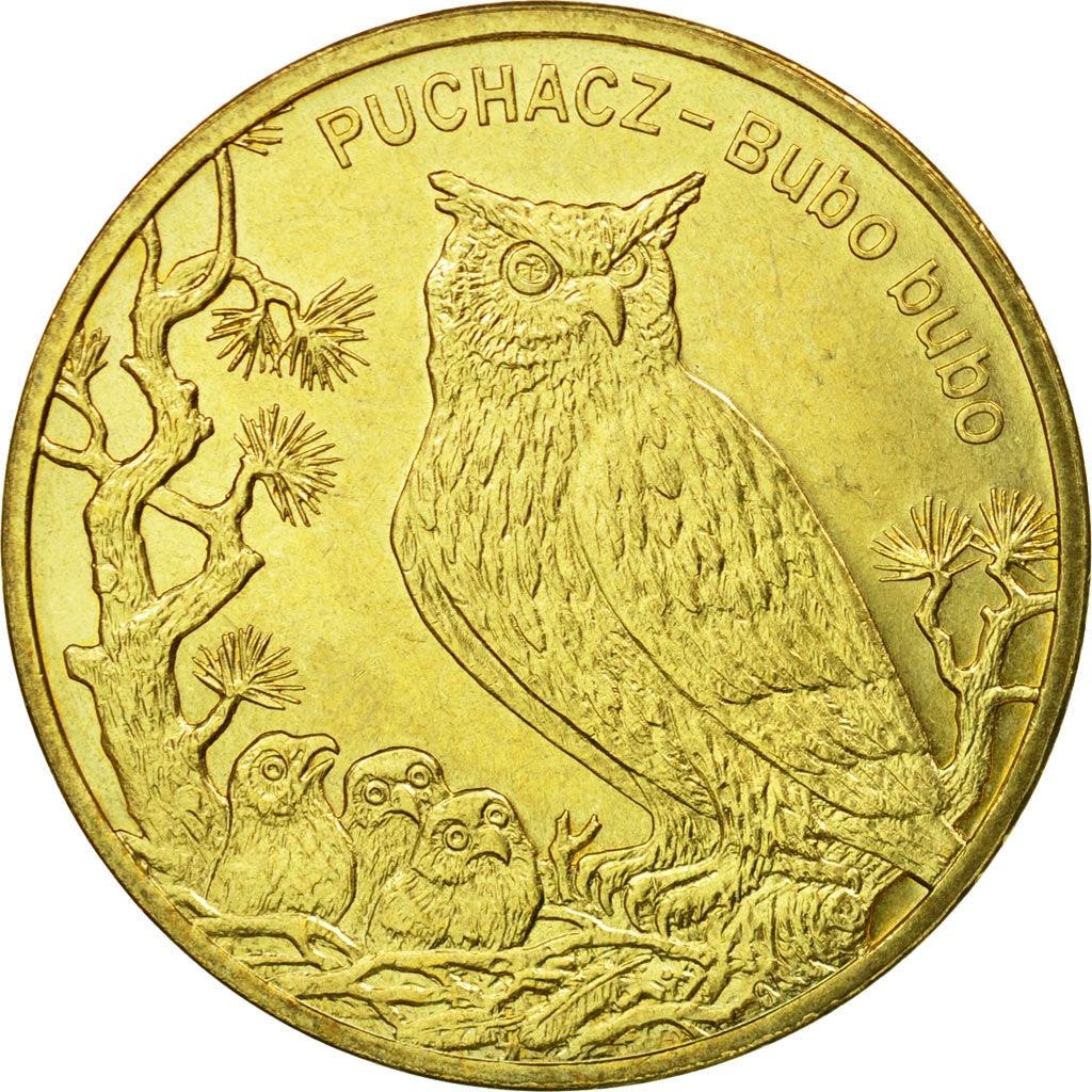 Coin, Poland, 2 Zlote, 2005, Warsaw, AU(55-58), Brass, KM:503
