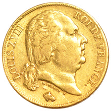 Monnaie, France, Louis XVIII, Louis XVIII, 20 Francs, 1818, Lille, TTB, Or