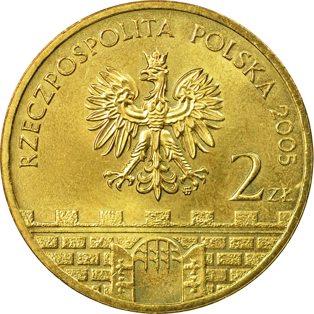 Münze, Polen, 2 Zlote, 2005, Warsaw, VZ, Messing, KM:529