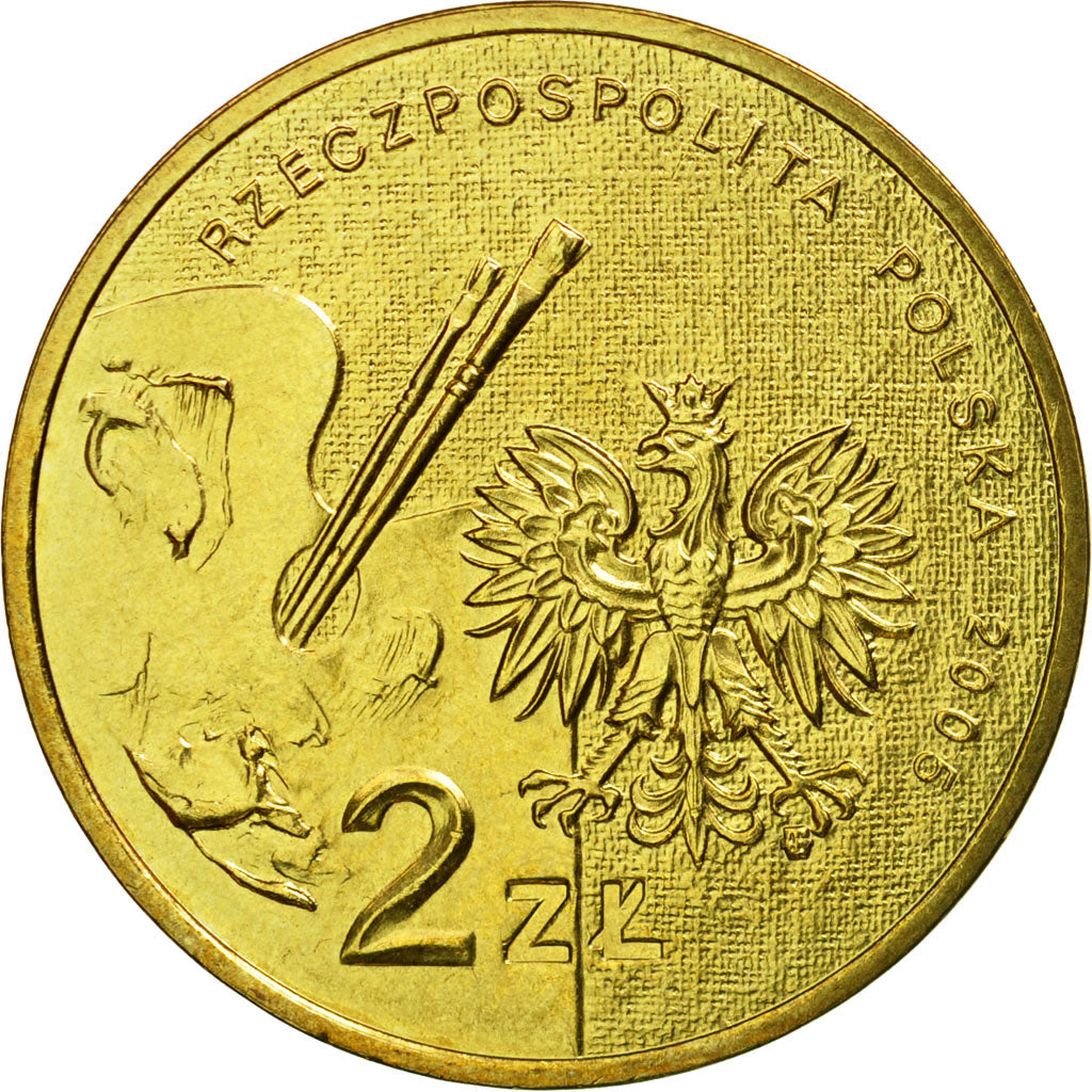 Coin, Poland, 2 Zlote, 2005, Warsaw, AU(55-58), Brass, KM:541
