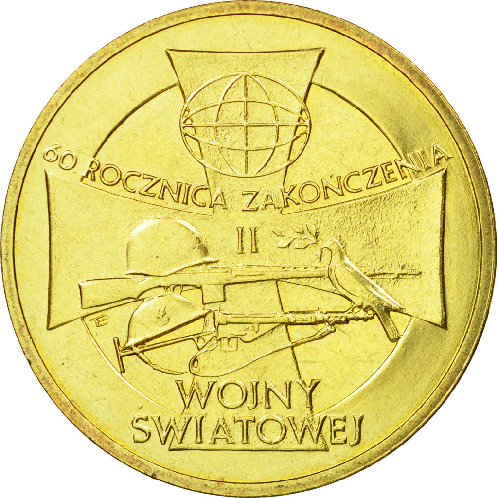 Coin, Poland, 2 Zlote, 2005, Warsaw, AU(55-58), Brass, KM:558