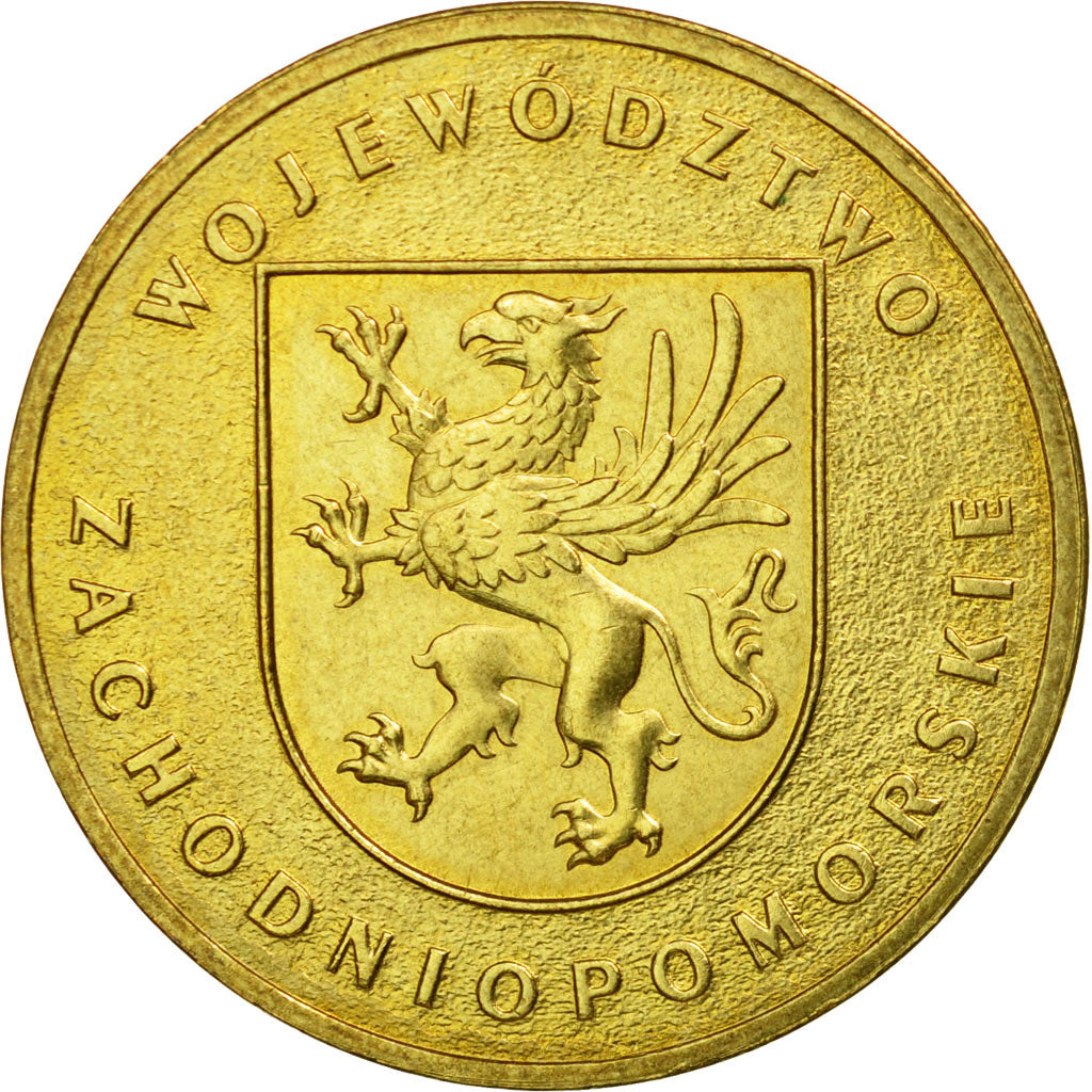Coin, Poland, 2 Zlote, 2005, AU(55-58), Brass, KM:563