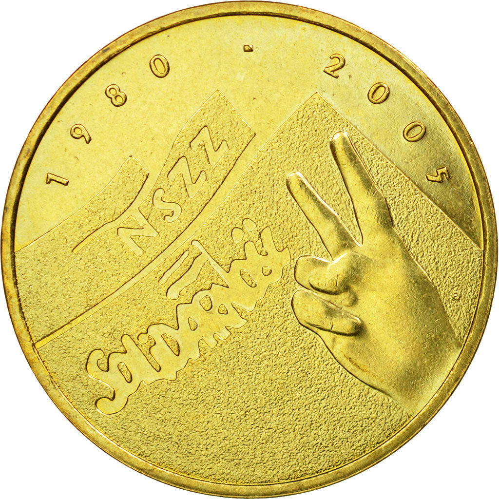 Coin, Poland, 2 Zlote, 2005, Warsaw, AU(55-58), Brass, KM:565