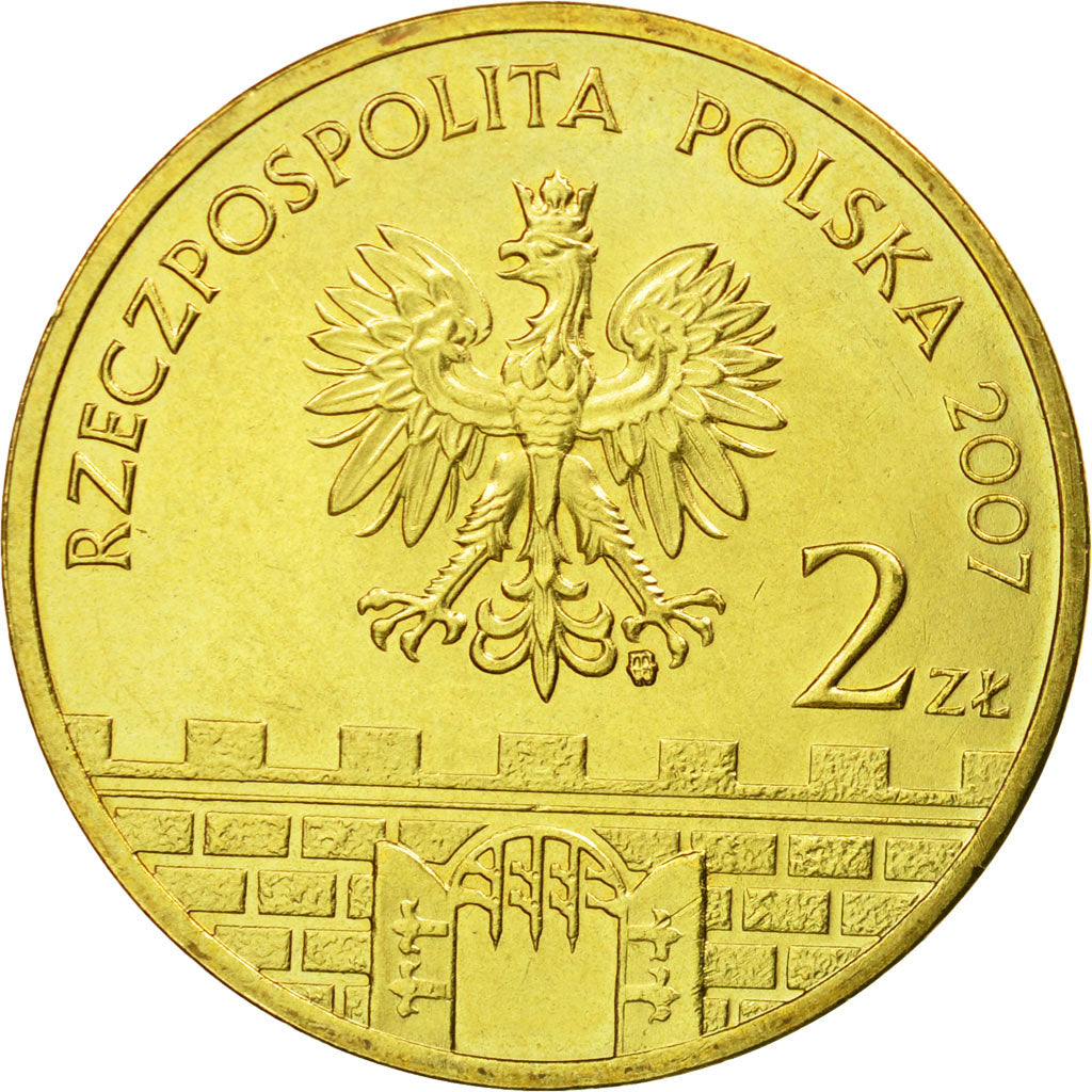 Moneta, Polska, 2 Zlote, 2007, Warsaw, AU(55-58), Mosiądz, KM:620
