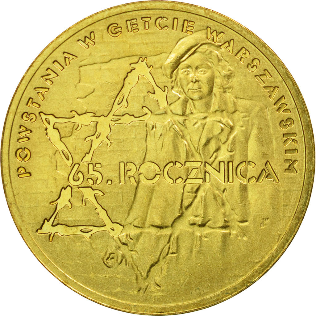 Coin, Poland, 2 Zlote, 2008, Warsaw, AU(55-58), Brass, KM:633