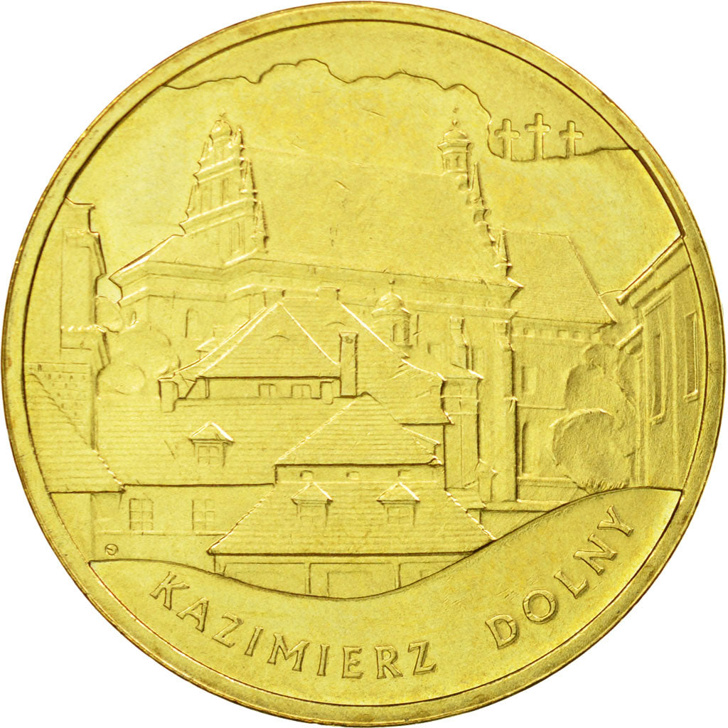 Coin, Poland, 2 Zlote, 2008, Warsaw, AU(55-58), Brass, KM:641