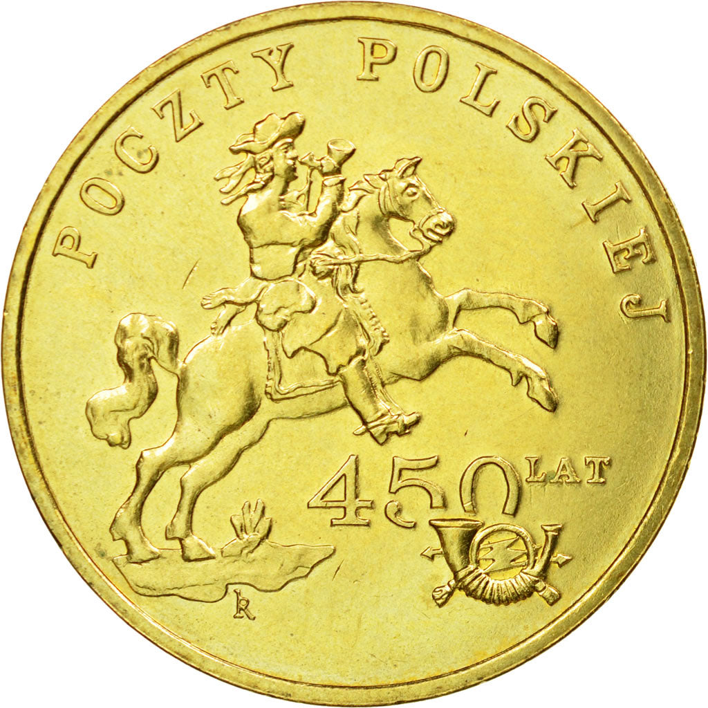 Moneta, Polska, 2 Zlote, 2008, AU(55-58), Mosiądz, KM:656