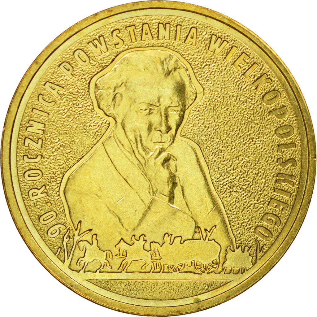 Coin, Poland, 2 Zlote, 2008, AU(55-58), Brass, KM:662