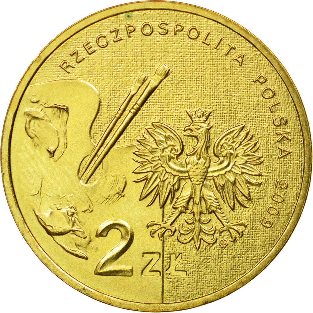 Moneta, Polska, 2 Zlote, 2009, Warsaw, AU(55-58), Mosiądz, KM:705