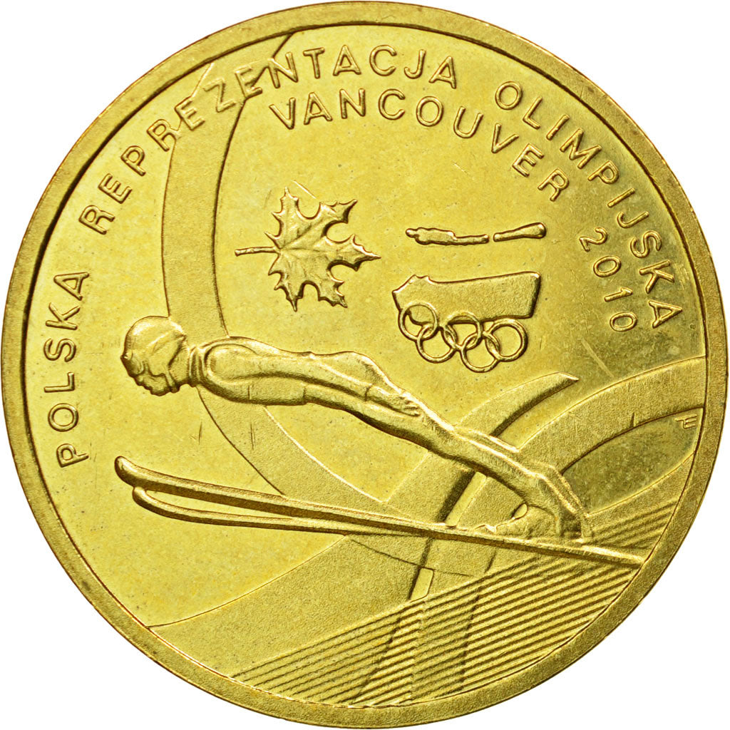 Coin, Poland, 2 Zlote, 2010, Warsaw, AU(55-58), Brass, KM:715