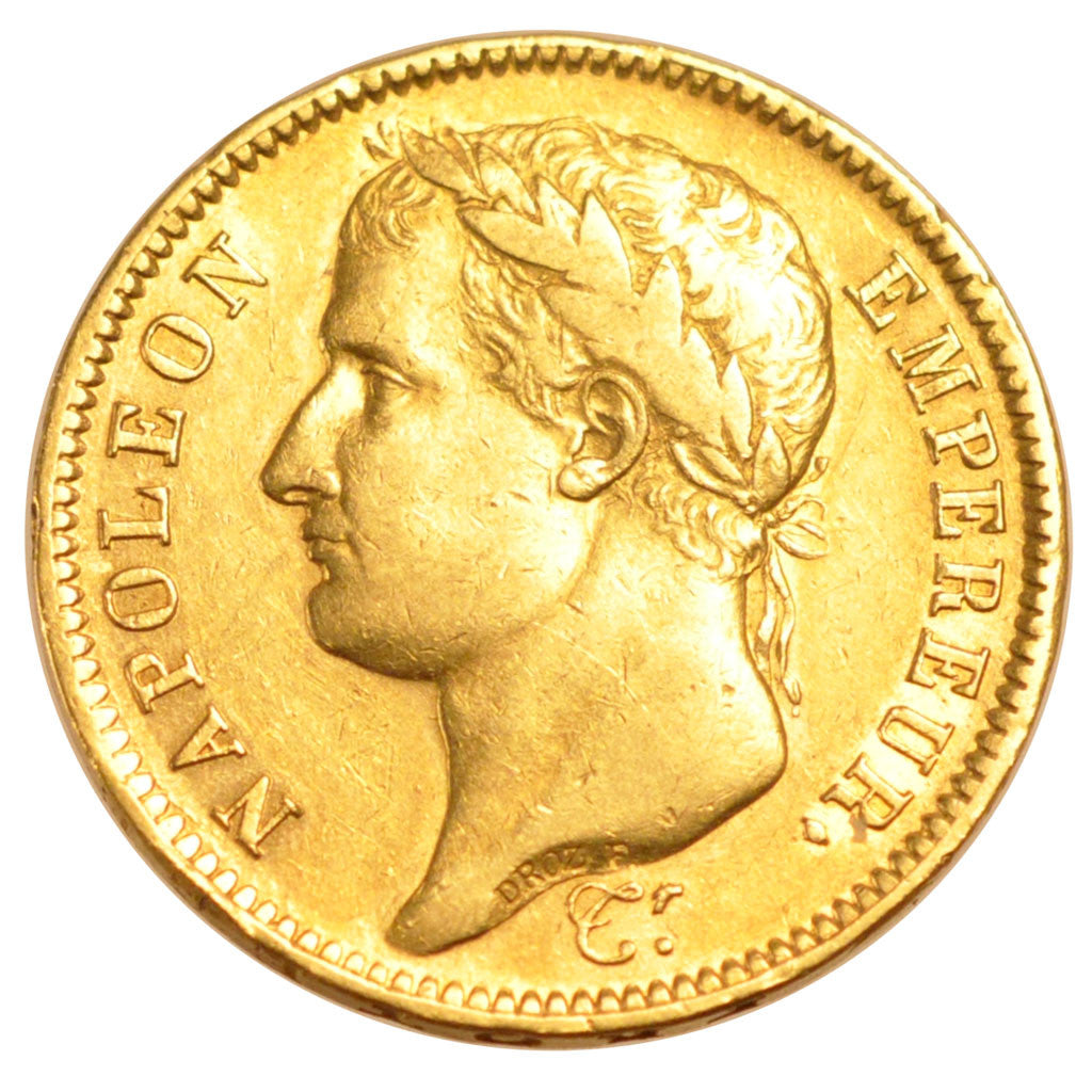 FRANCE, Napoléon I, 40 Francs, 1810, Lille, KM #696.6, EF(40-45), Gold, Gadoury 