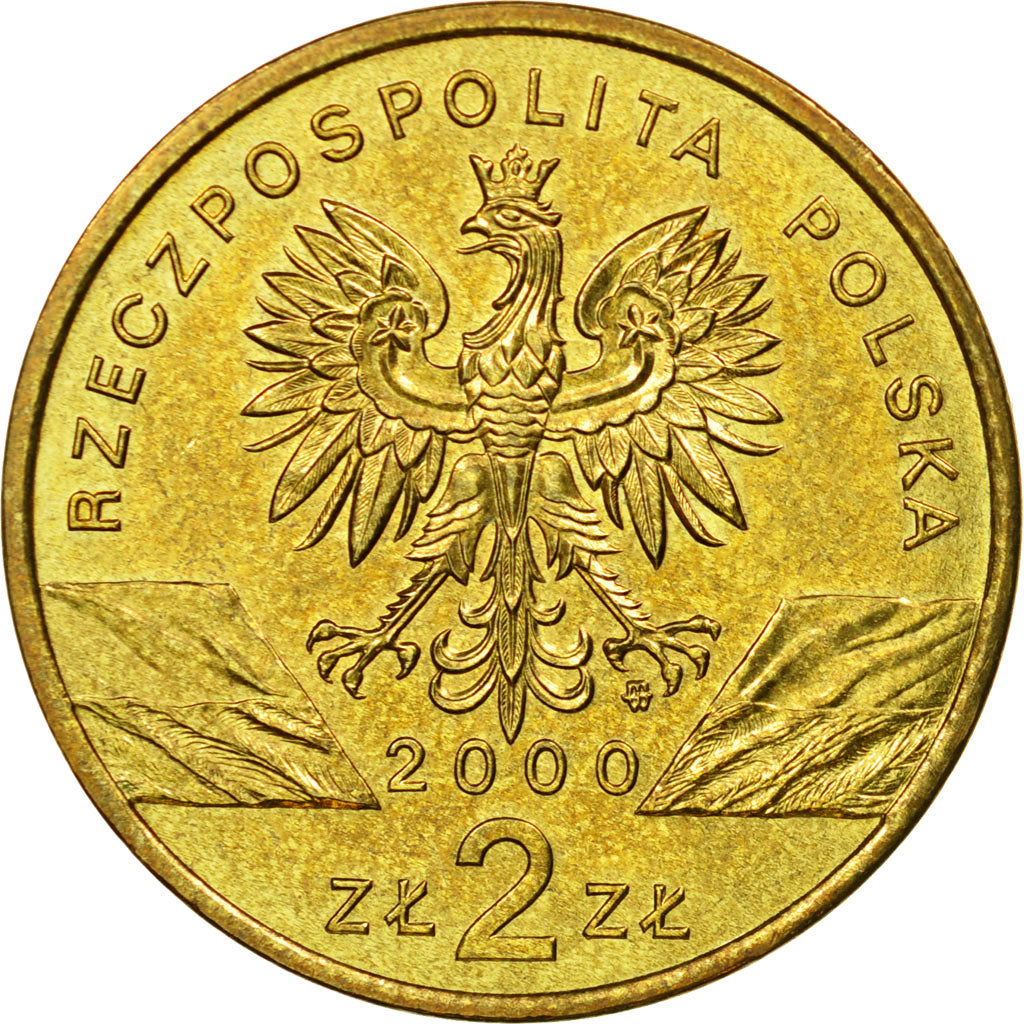 Monnaie, Pologne, 2 Zlote, 2000, Warsaw, SUP, Laiton, KM:388