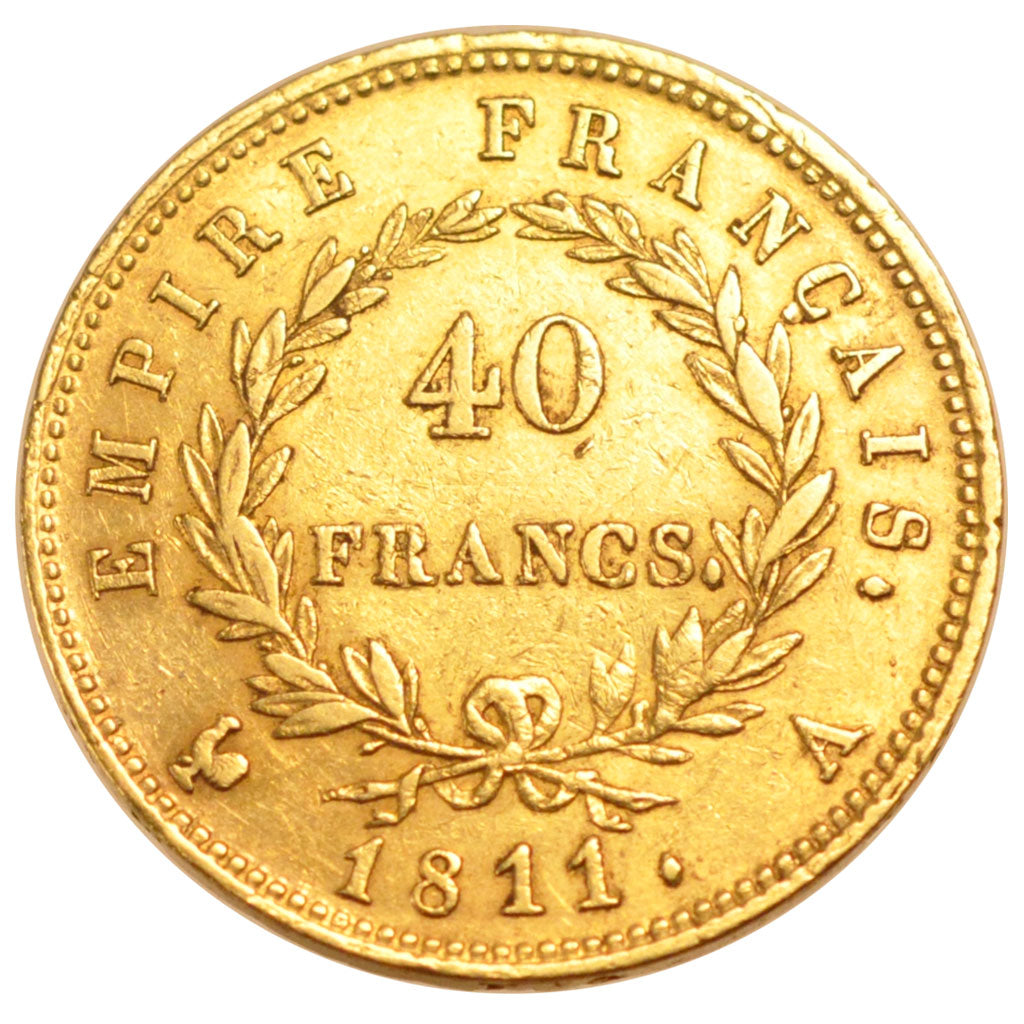 Premier Empire, 40 Francs or au revers Empire