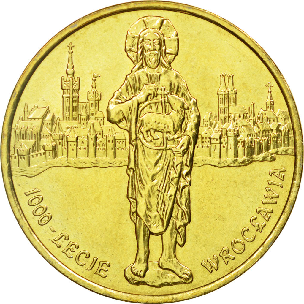 Moneta, Polonia, 2 Zlote, 2000, Warsaw, SPL-, Ottone, KM:389