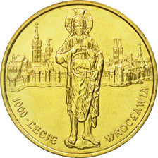 Moneta, Polonia, 2 Zlote, 2000, Warsaw, SPL-, Ottone, KM:389