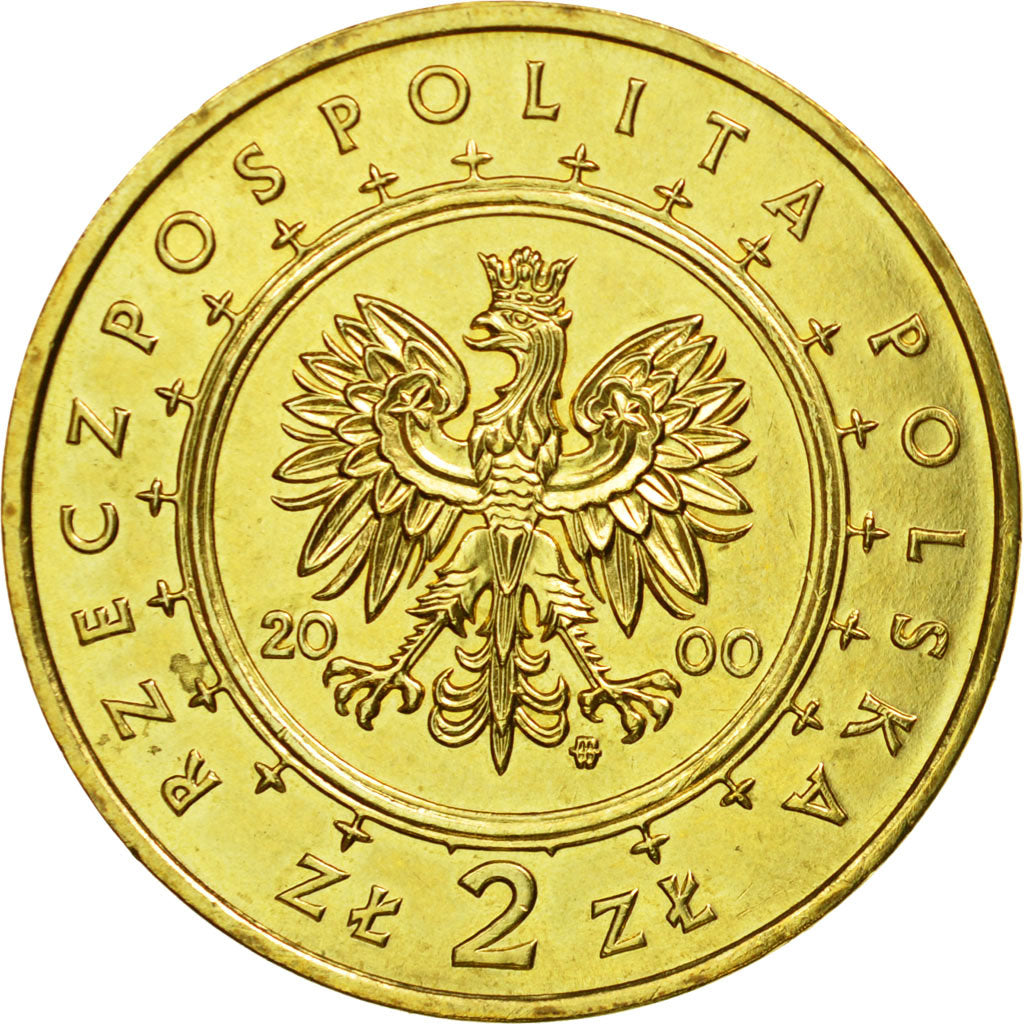 Monnaie, Pologne, 2 Zlote, 2000, Warsaw, SUP, Laiton, KM:390