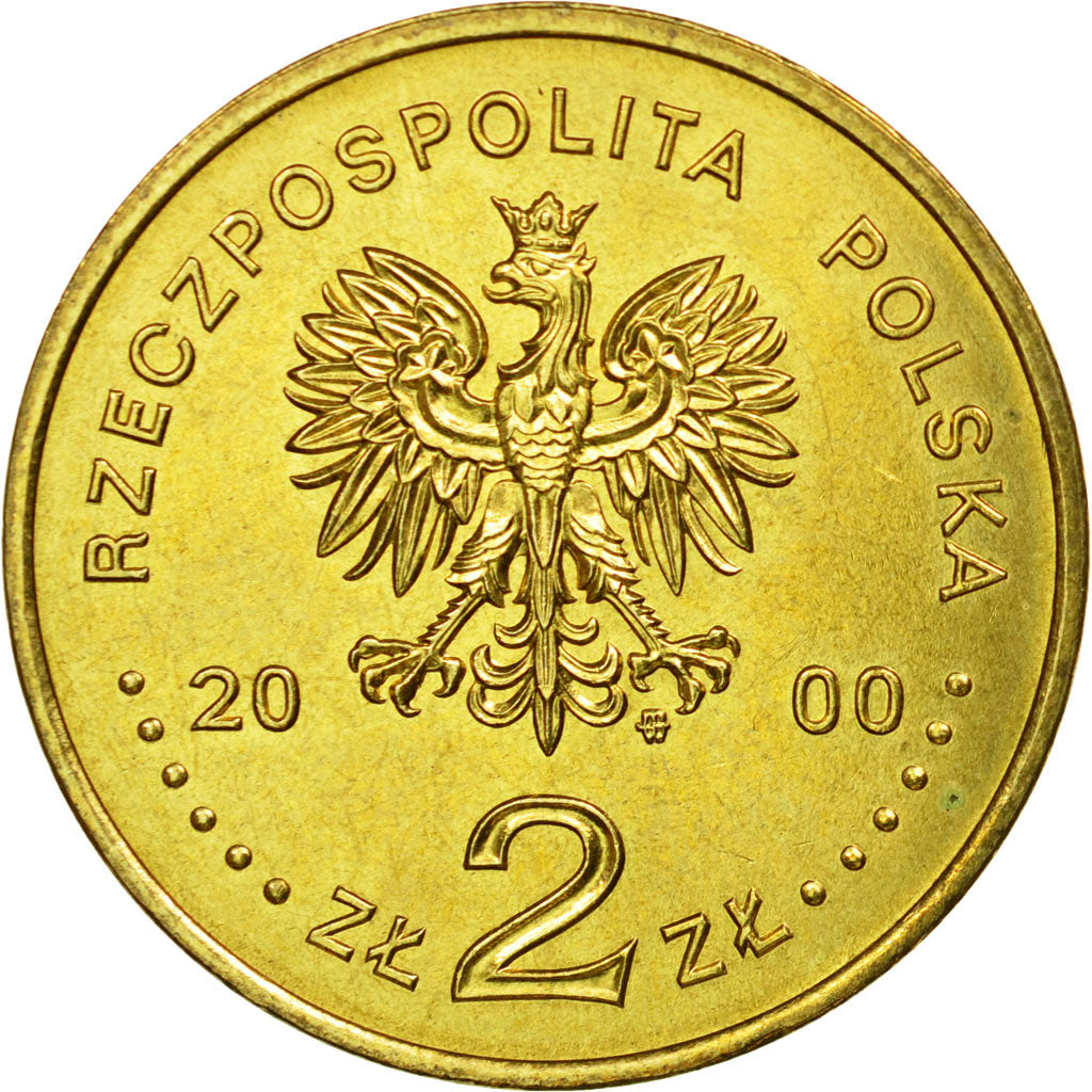 Monnaie, Pologne, 2 Zlote, 2000, Warsaw, SUP, Laiton, KM:394