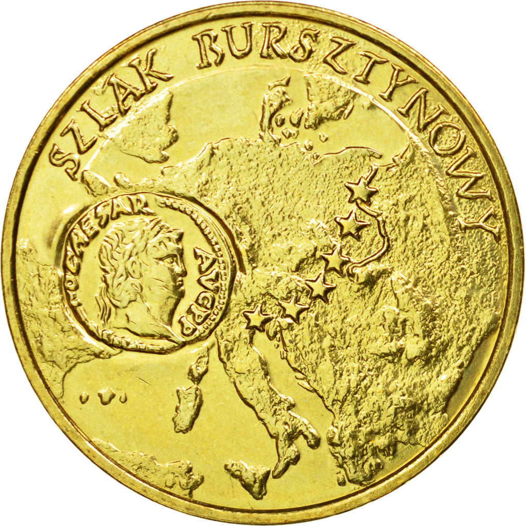 Coin, Poland, 2 Zlote, 2001, Warsaw, AU(55-58), Brass, KM:410