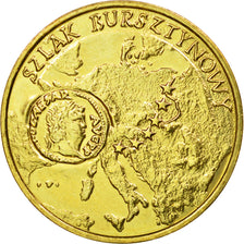 Coin, Poland, 2 Zlote, 2001, Warsaw, AU(55-58), Brass, KM:410
