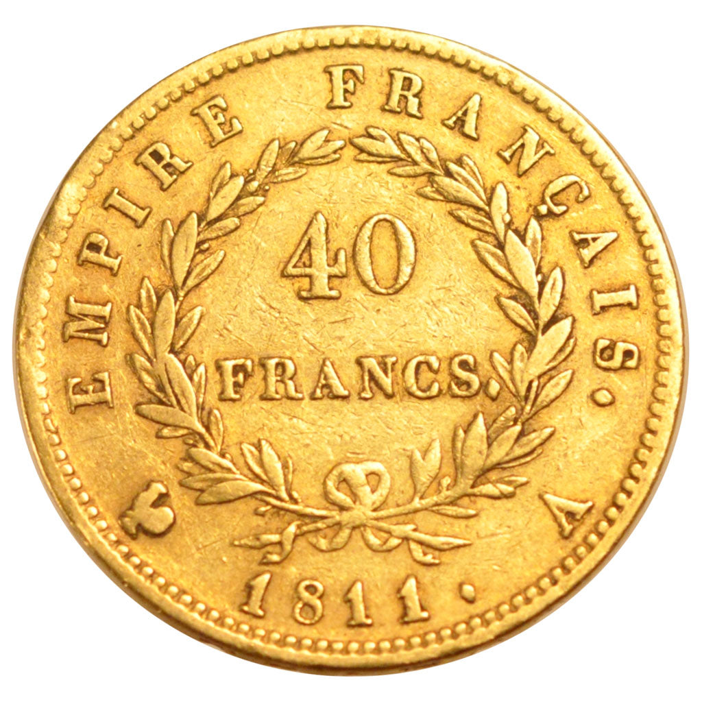 Premier Empire, 40 Francs or au revers Empire